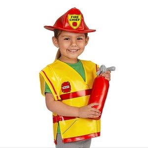 Lakeshore Kids Firefighter Costume with Hat and Extinguisher